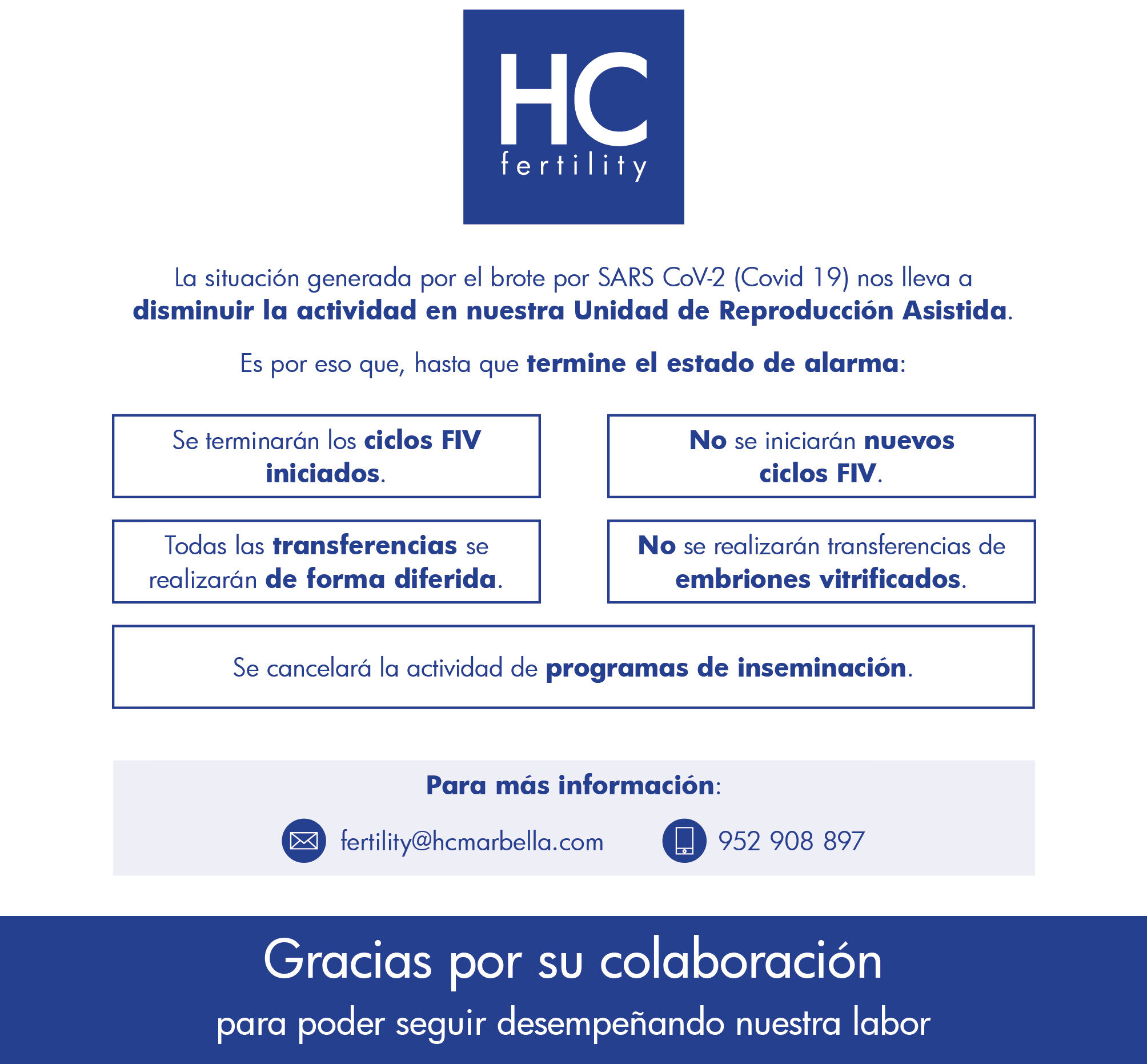 comunicación coronavirus fertilidad