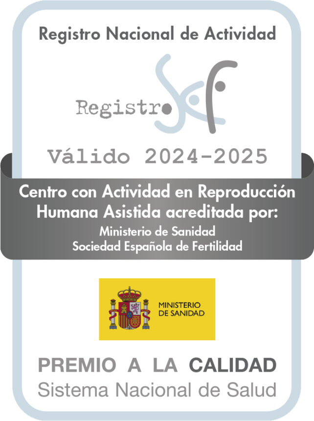 Logo Acreditación Sociedad Española de Fertilidad SEF